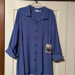 Habitat Blue Button-Up blouse